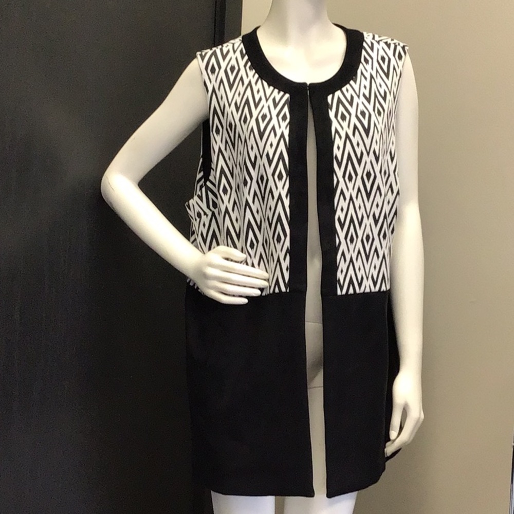 Black and White long vest